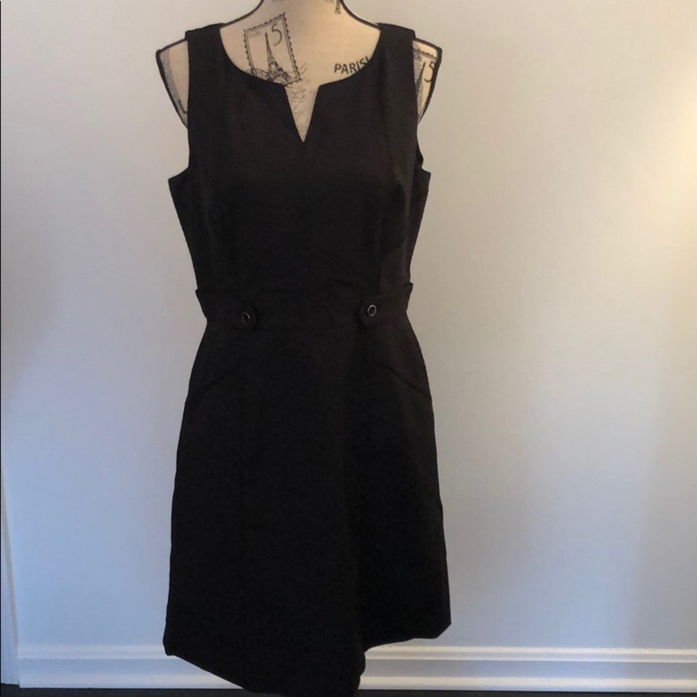 White House Black Market black sheath dress size10
